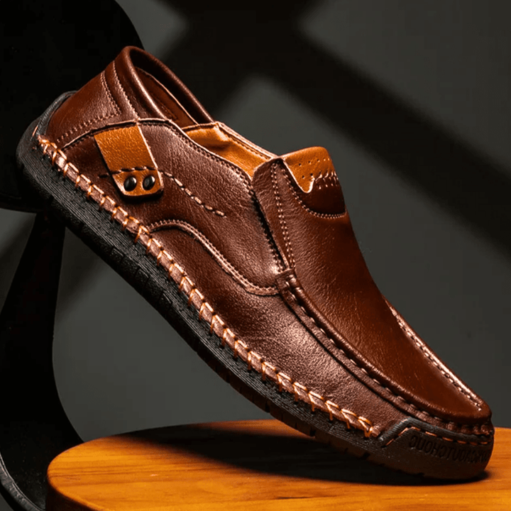 Oxford Leather Slip-on Shoes