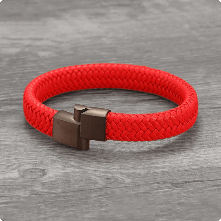 Crimson Weave Bracelet